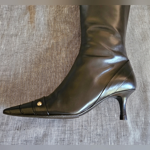 Chanel Dark Brown Mid Calf High-End Fashion Boots Size 6 US (MINT) - Picture 3 of 16